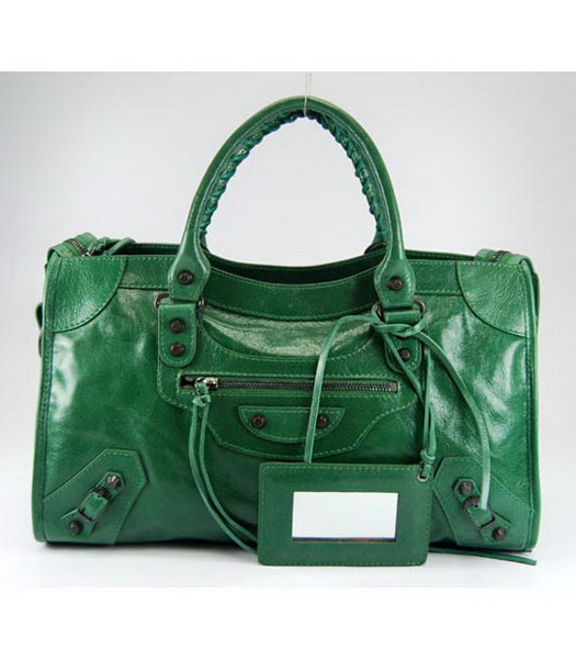 Balenciaga Giant City Bag in pelle verde Medio